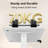 Electric Height Adjustable Standing Desk With 2 Hooks, 4 Lockable Casters-666096322-666695733