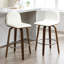Tabouret de bar pivotant en noyer rembourré-755533872
