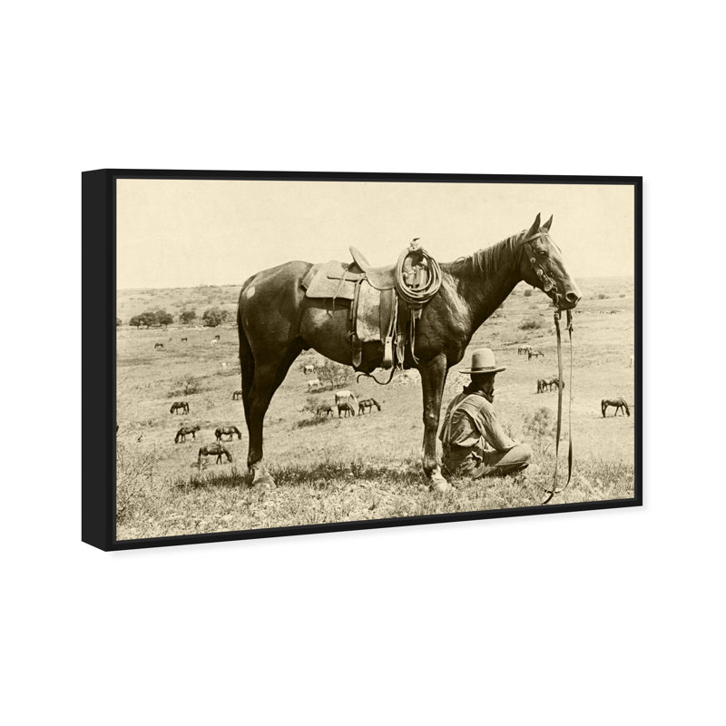«Cowboy IV», photographie sur toile, H 15 po x l 10 po x P 1,5 po, Cadre noir