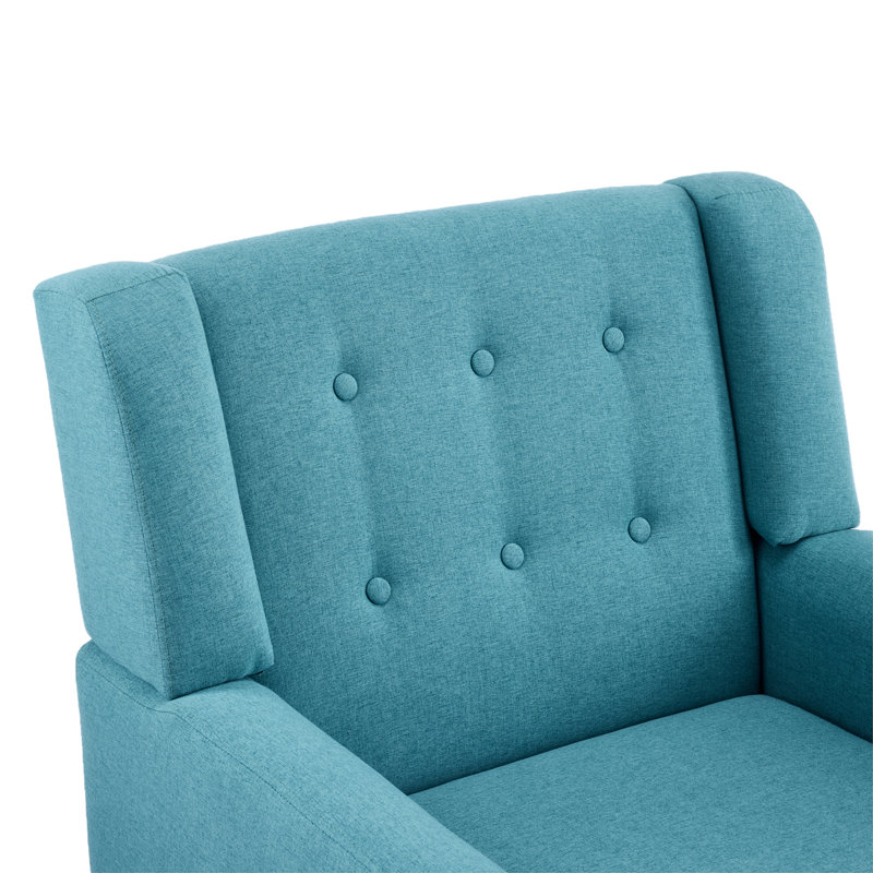 Ensemble de 2 chaises d'appoint Mid-Century, Bleu lac, 2
