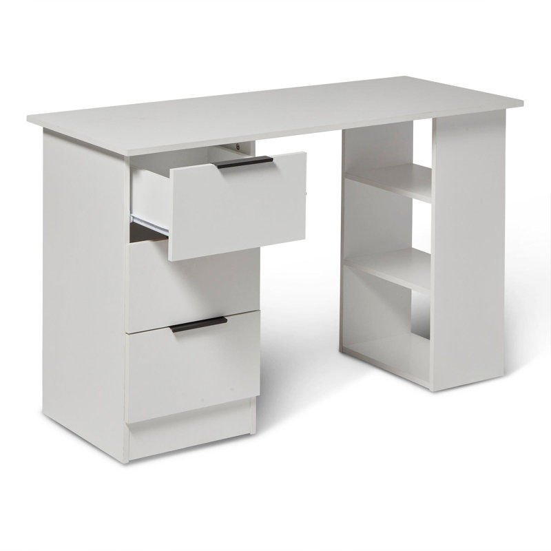 Glenhaven 3 Drawer Computer Desk, White