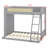Modern Bunk Bed with Shelf and LED, Comfortable and Efficient-1133300356