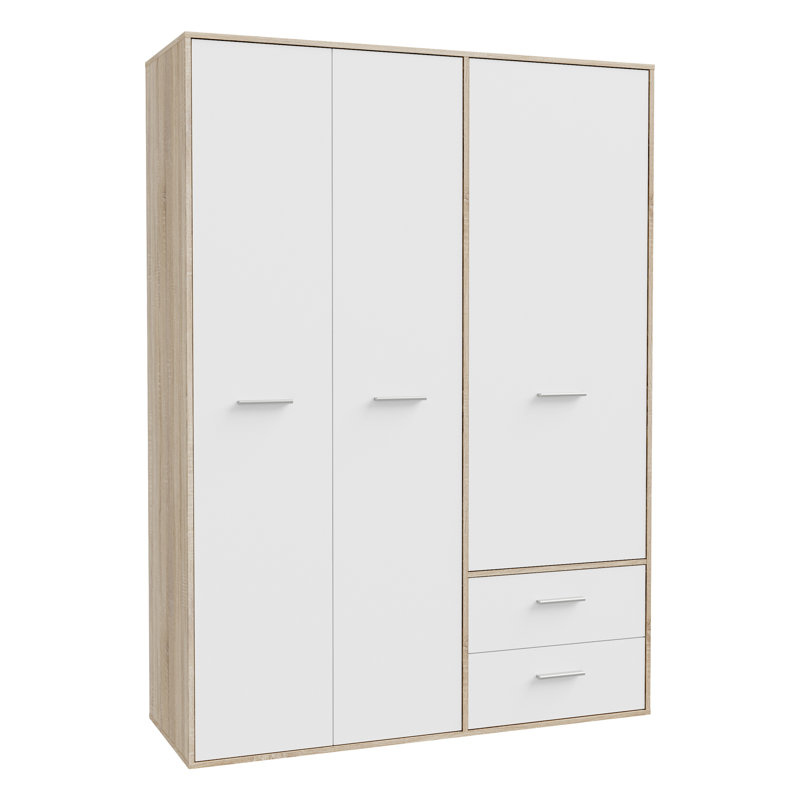Mokkaro Manufactured Wood Wardrobe, Light oak