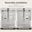 Porte de douche coulissante simple sans cadre l 56 à 60 po x H 72 po - verre trempé transparent de 5/16 po (8 mm), conception à dérivation-126143835