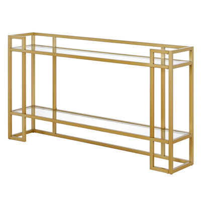 Uriel 132.08cm Glass Top Console Table