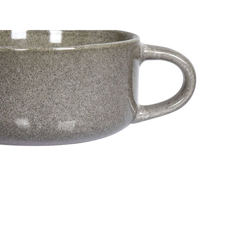 COSTMARY Handmade Stoneware Teacup and Saucer