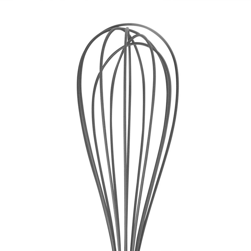 Tovolo 11" Silicone Whip Whisk, Stainless Steel/Charcoal