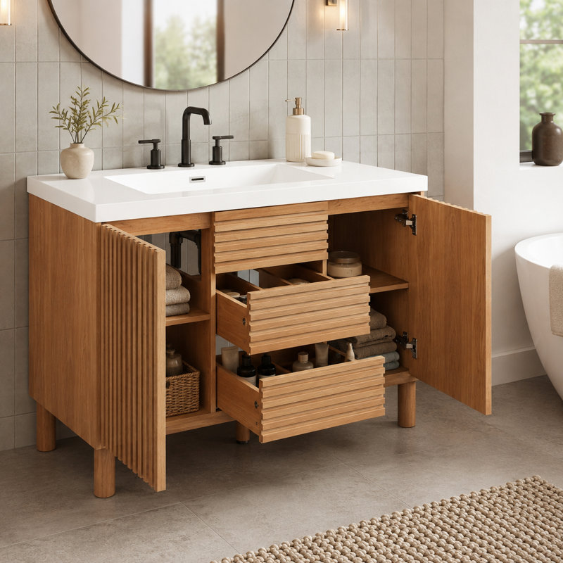 Ensemble de meuble-lavabo à 2 tiroirs Damarquis