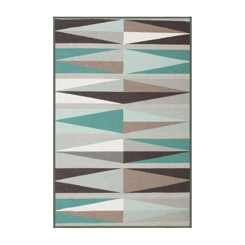 Tapis décoratif gris contemporain, Rectangle 4 pi x 6 pi