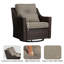 Fauteuil de patio pivotant avec repose-pieds Keaisha-612598832