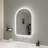 36 Inch Arch LED Front and Backlit Wall Mirror in Silver-1347360996-1347360983