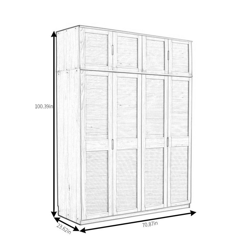 Schermerhorn, H 100,39 po x l 70,87 po x P 23,62 po