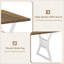 Extendable Metal Base Dining Table