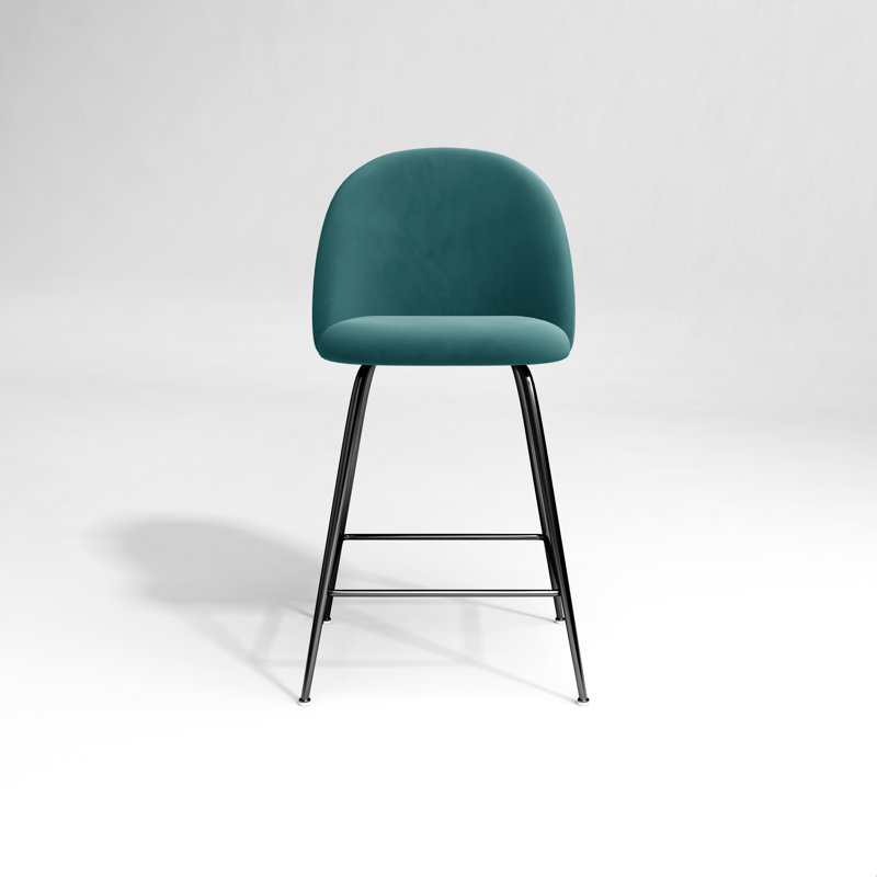 Ella Upholstered Counter Stool with Metal Frame