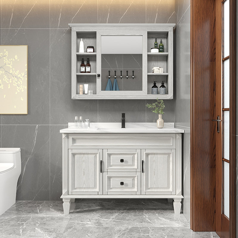 Meuble-lavabo de style rétro American Village, H 33,5 po x l 47,2 po x P 22 po