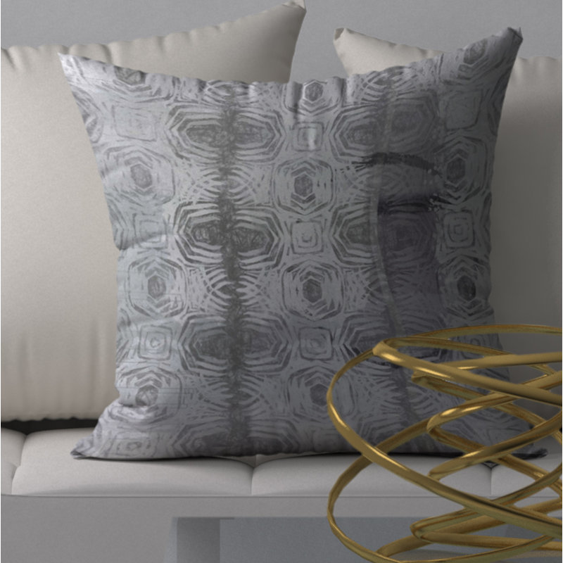 Abstract Reversible Throw Pillow, 18" x 18"