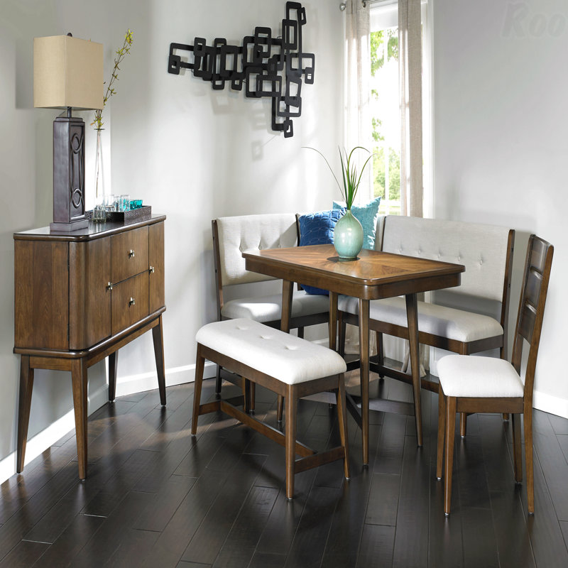 Desserte Mid-Century moderne - 2 tiroirs, 2 armoires, finition cerisier