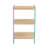 3-Tier Modern Bedside Table with MDF Top & Tempered Glass Sides, Storage Design