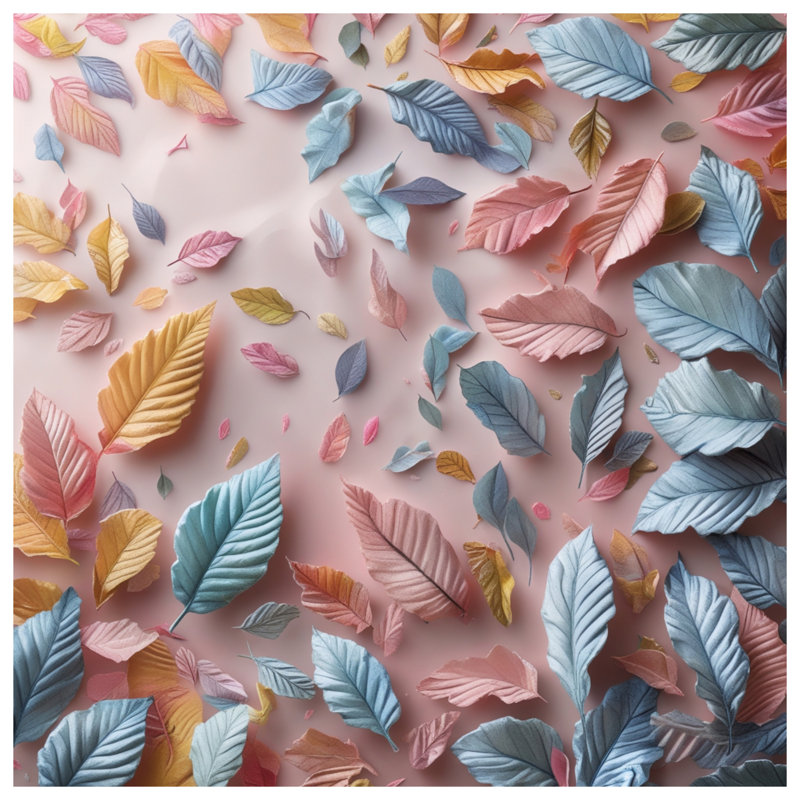 Rideaux de douche colorés à feuilles d'automne très longues, L 70 po x H 72 po