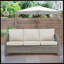 Ensemble de meubles d'extérieur en rotin de rotin et osier 73,3 "avec siège beige profond