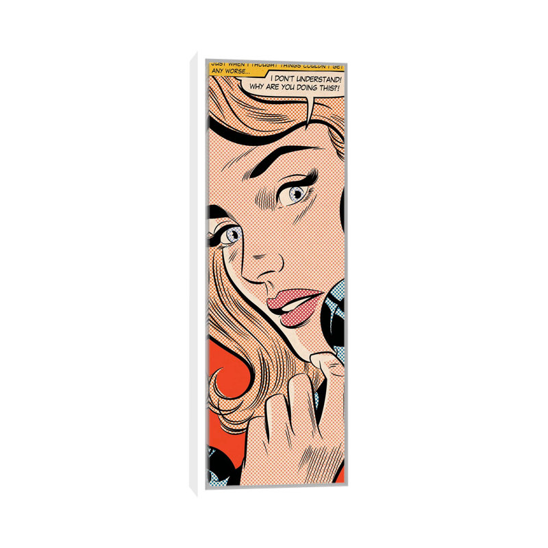 I Don't Understand by Joseph McDermott - Panoramic Print on Canvas, 121.92 cm H x 40.64 cm W, White Framed