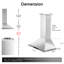 Hotte de cuisine murale 30 pouces 600 CFM convertible en acier inoxydable avec DEL réglable, contrôle des mouvements-124965666-119881709
