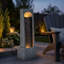 Fontaine d'eau extérieure moderne de 39 po, cascade verticale avec pompe silencieuse, fontaine en résine résistante aux intempéries pour patio et jardin