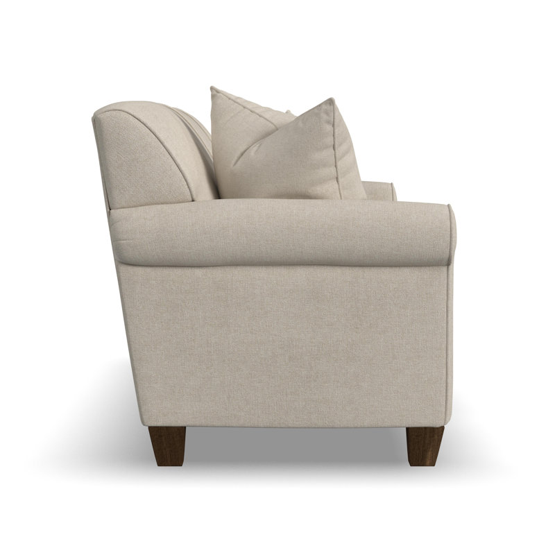 Finnian Sofa, Vanilla White Polypropylene/Olefin