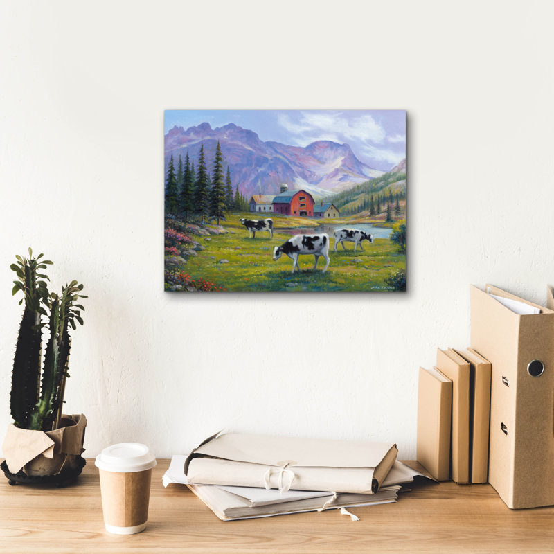 «Peaceful Pasture» par John Zaccheo, H 12 po x l 16 po x P 0,75 po