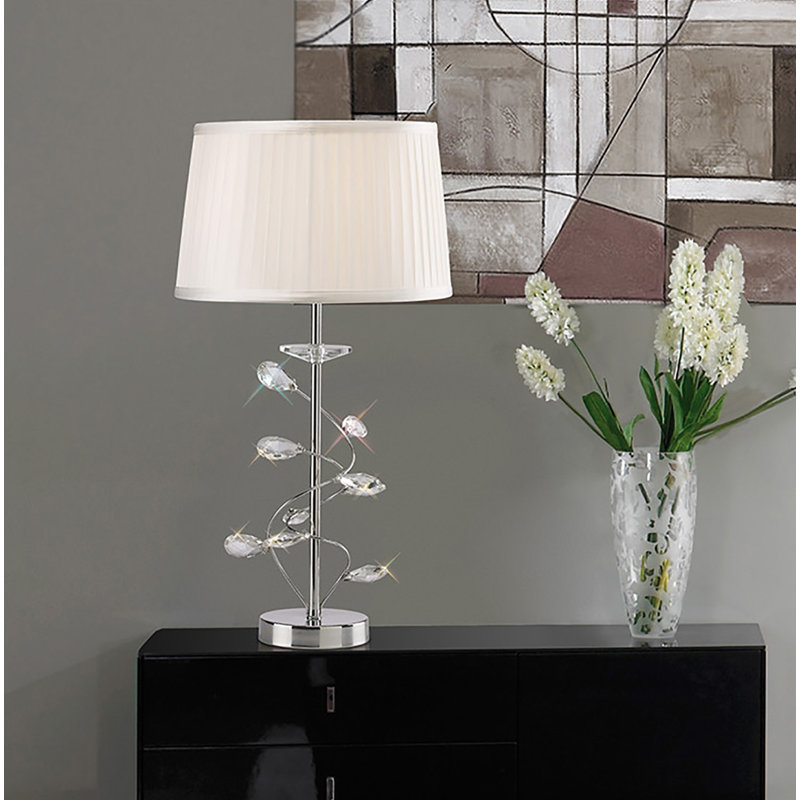 Table Lamp, Cream, Polished Chrome