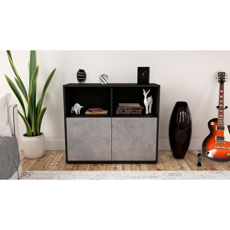 Raleigh 92cm Sideboard, Anthracite/Concrete