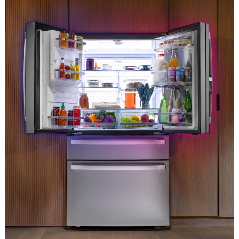 GE Profile ENERGY STAR 22.4 Cu. Ft. Smart Counter-Depth 4-Door French-Door Refrigerator with Kitchen Assistant