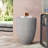 Lightweight Concrete Outdoor Side Table with Tapered Cylindrical Design – Textured Surface, Modern Minimalist, No Assembly for Patio/Garden/Living Room-600787536
