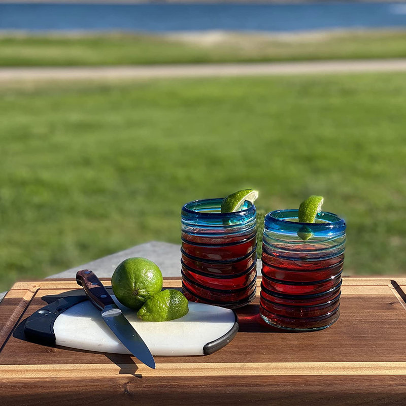 Verres mexicains soufflés à la main Storme - Verres 14 oz, 10 oz
