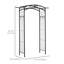 Arche de jardin extérieure avec motifs en volutes, arche de mariage, noire