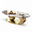 Coffee Table with Sculptural Stainless Steel Base-1769005523