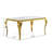 Keiann Glass Top Metal Base Dining Table-246224736
