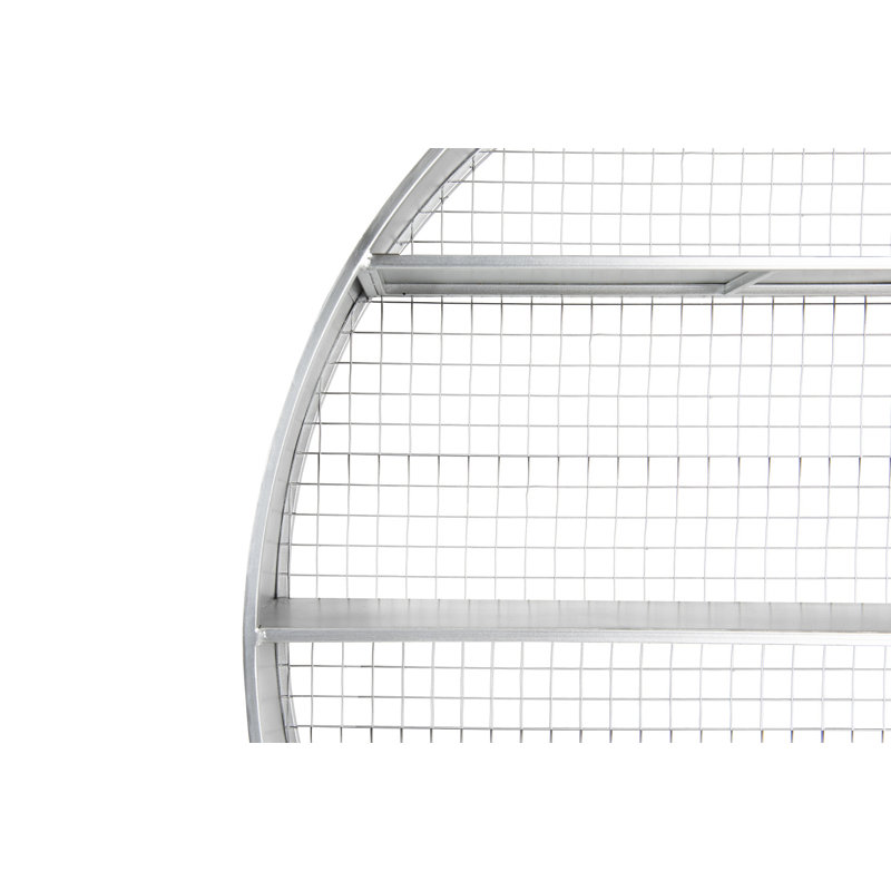 Eugune 3 Piece Circle Metal Accent Shelf, Silver