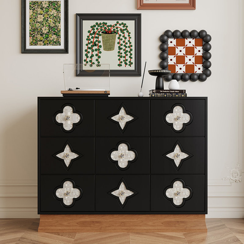 Armoire d'entrée moderne et noire simple