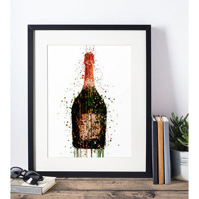Champagne Bottle - Single Picture Frame Print