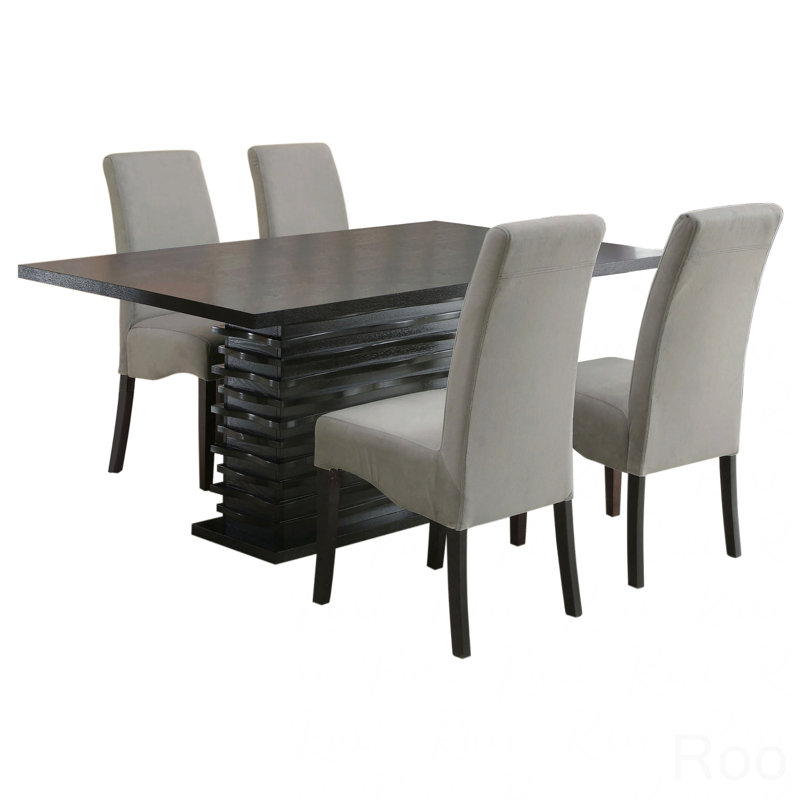 5-Piece Dining Set, Basic Rectangular Design For Dining Room