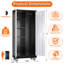 71 po Armoire autoportante à roulettes en métal H avec tringle, crochets et panneau perforé noir-311253523-311253516