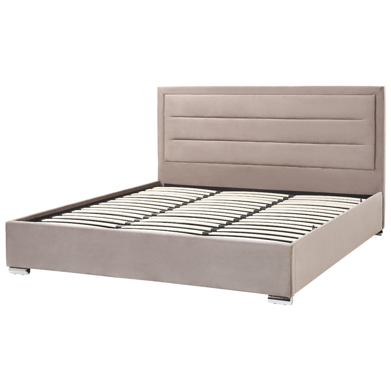 Atziry Upholstered Bed, Super King (6'), Taupe