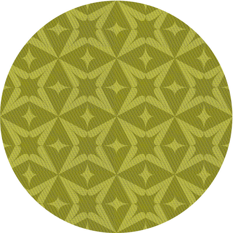 Polston Geometric Indoor Rug, Round 5'