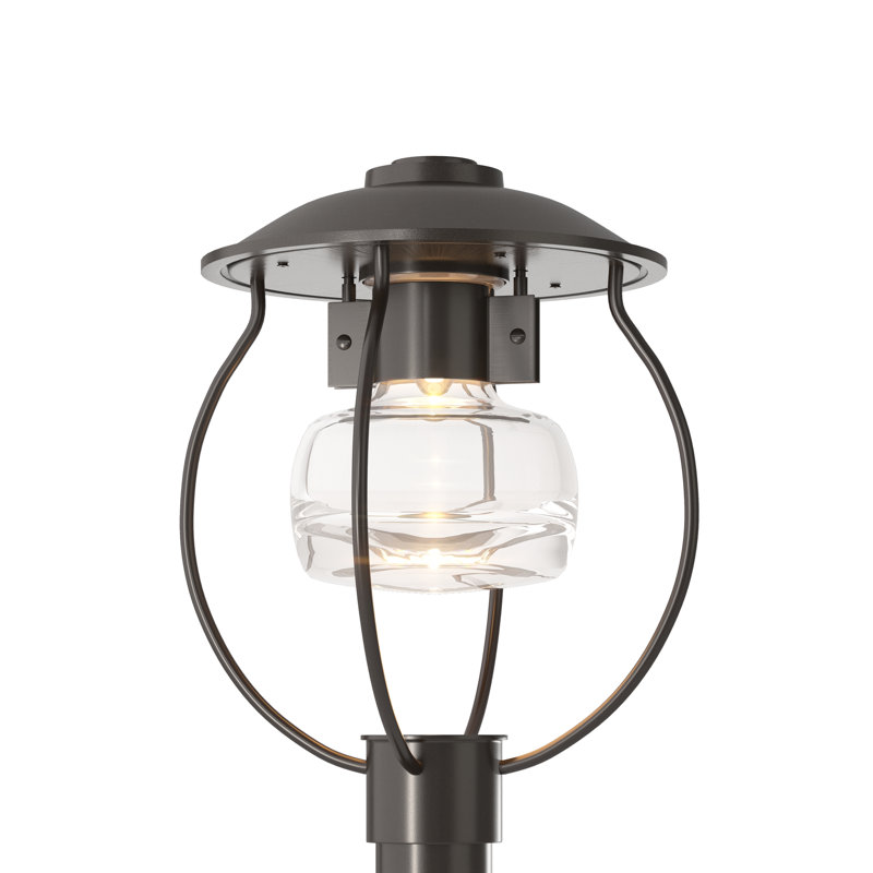 Lampadaire Mason - Verre transparent, Bronze huilé