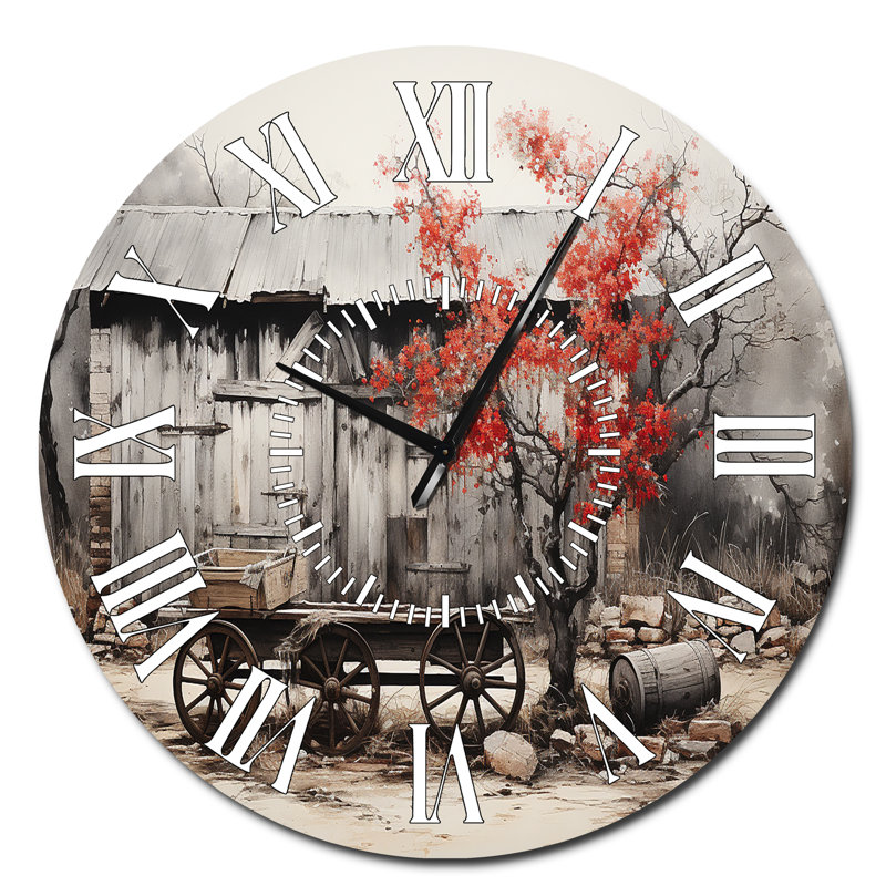 Horloge murale grange rustique Elegance I, Surdimensionné