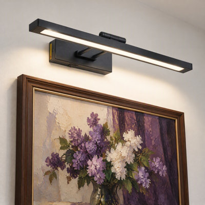 Lampe pour tableau DEL moderne rechargeable, lampe pour tableau magnétique sans fil avec télécommande et minuterie