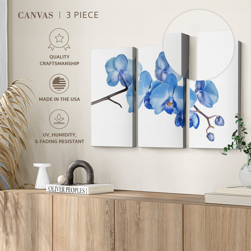 Nature «Blue Orchid Canvas Print» sur, H 36 po x l 57 po x P 1,25 po