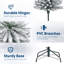 Arbre de Noël 9 pi avec flocons de neige, arbre mince pré-éclairé avec lumières blanches chaudes, branches pliables et luxueuses, support pliant pour la maison, le couloir, le bureau-359648086