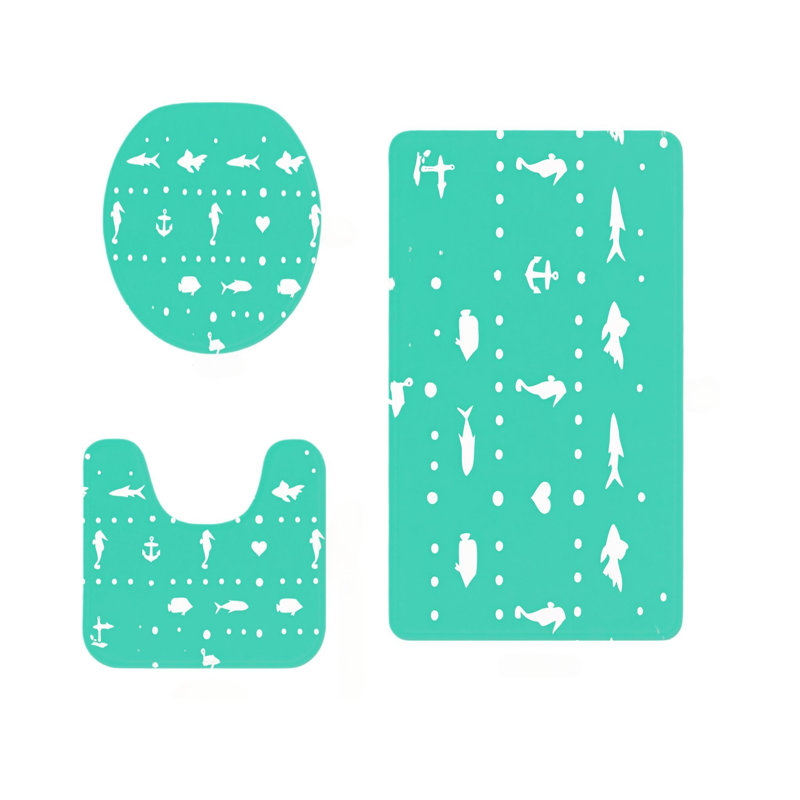 Ensemble de tapis pour salle de bain Teal Ocean